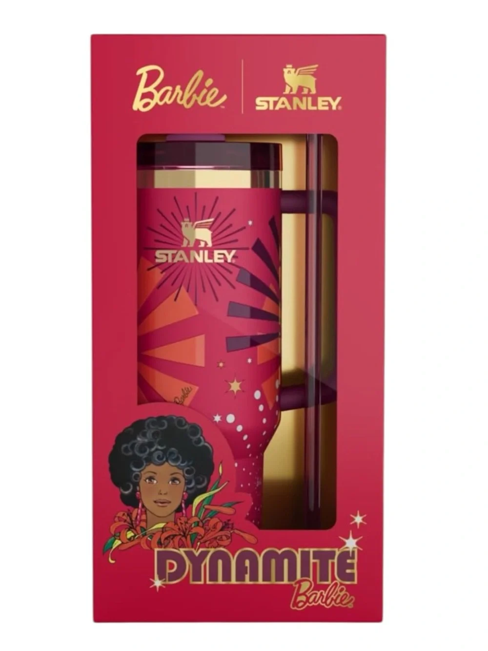 Barbie x Stanley 80s Dynamite Barbie 40oz Quencher Tumbler BNIB - Picture 3 of 15
